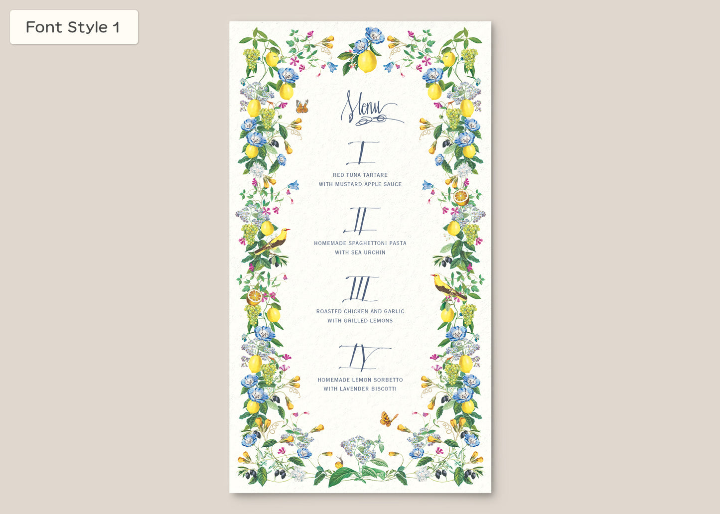 Menu Style II Form