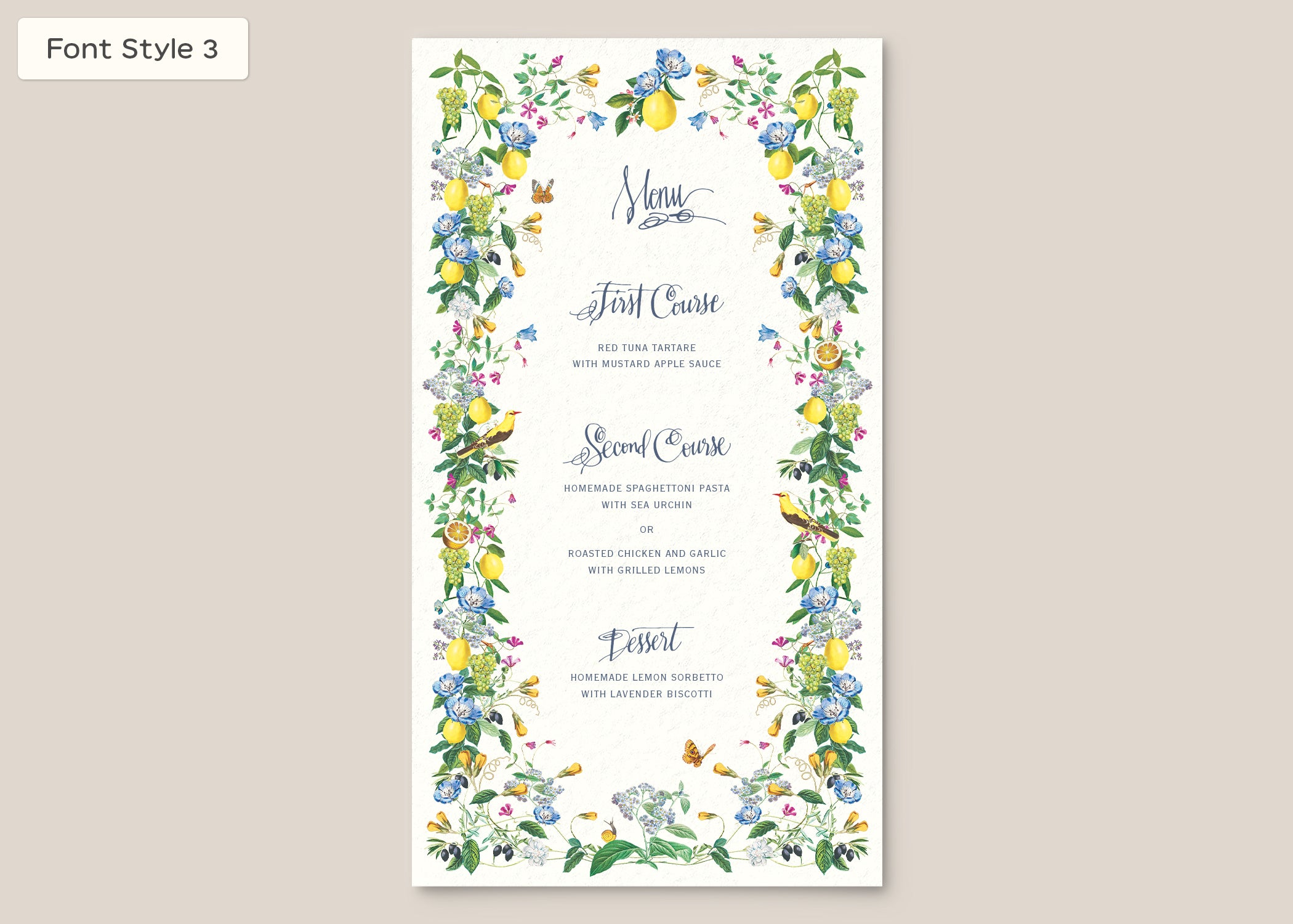 Menu Style I Form