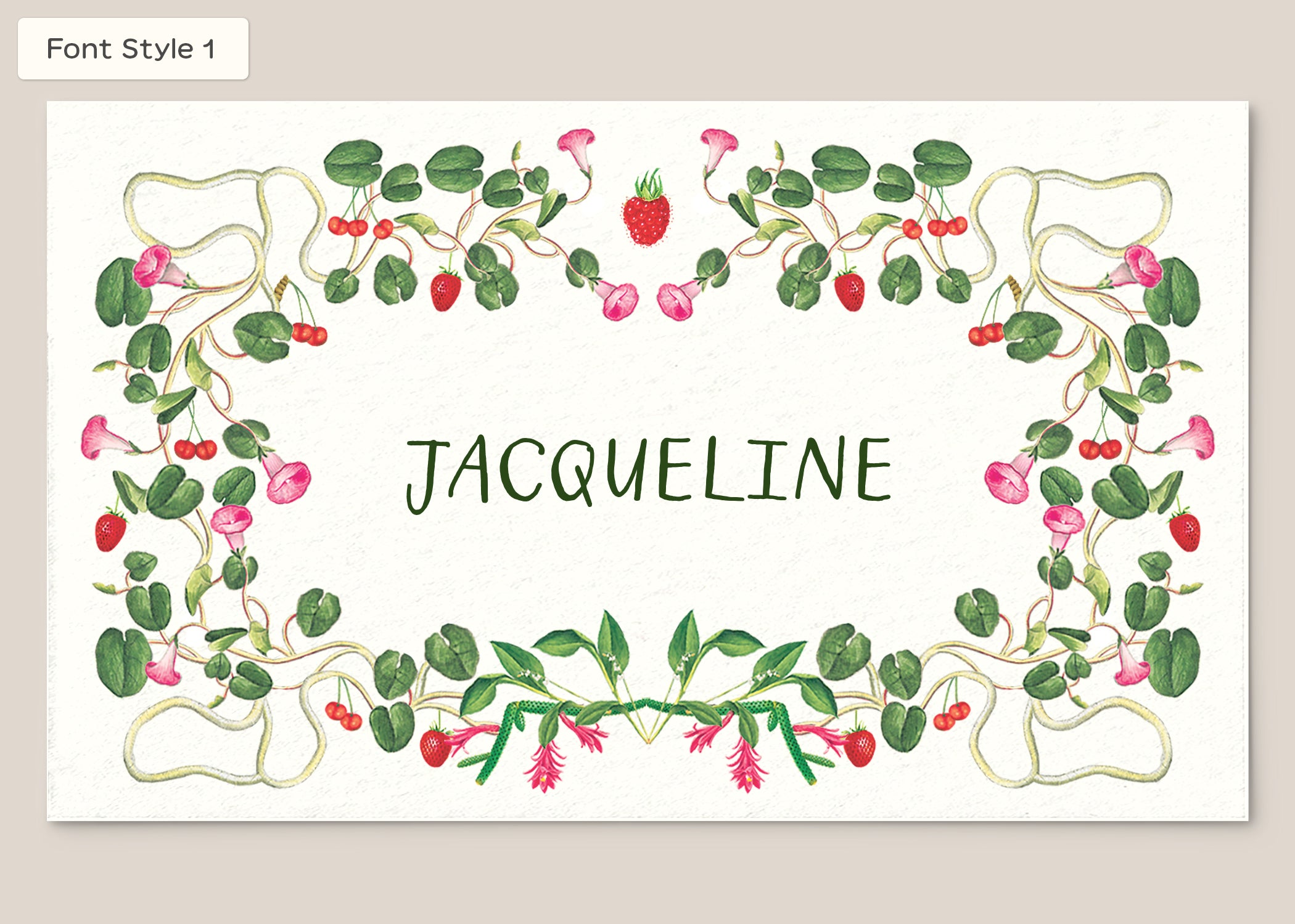Place Card Form