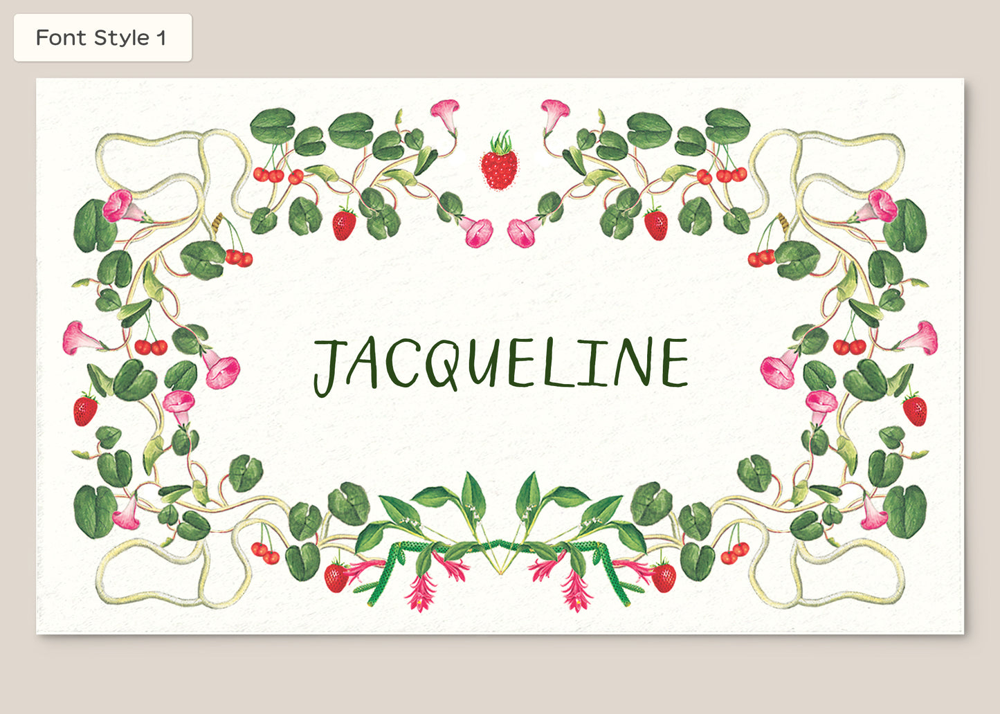Place Card Form