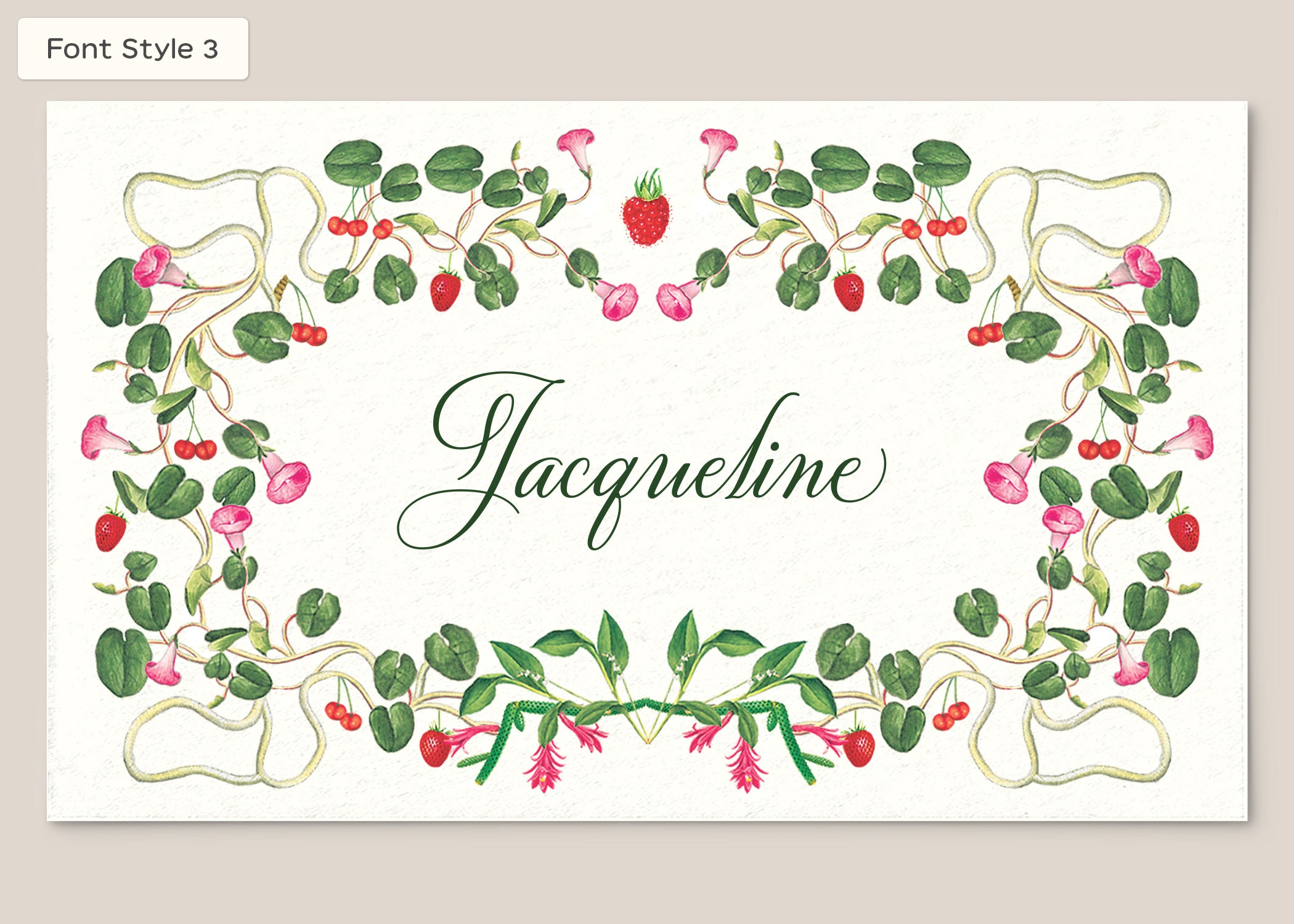 Place Card Form