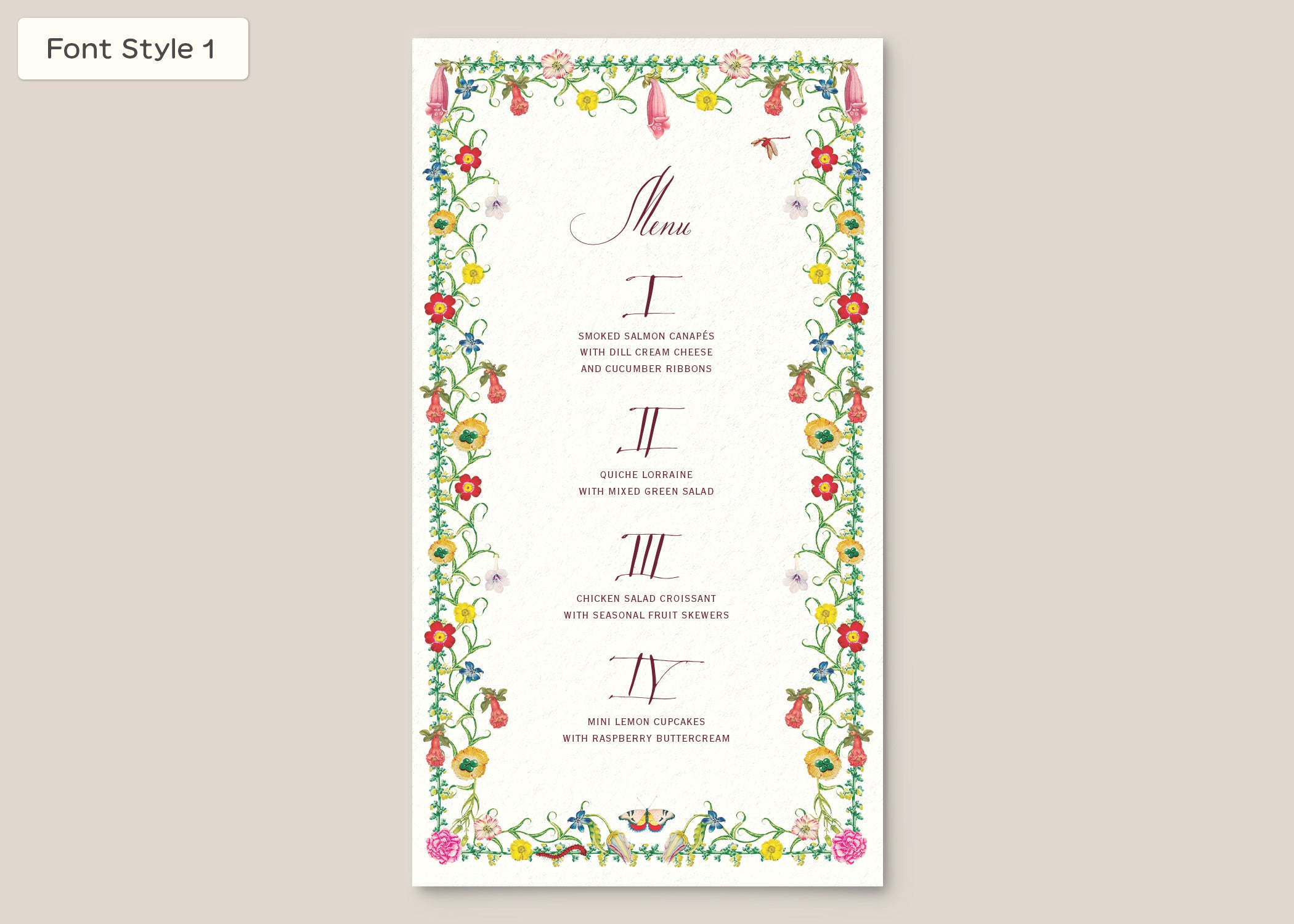 Menu Style II Form