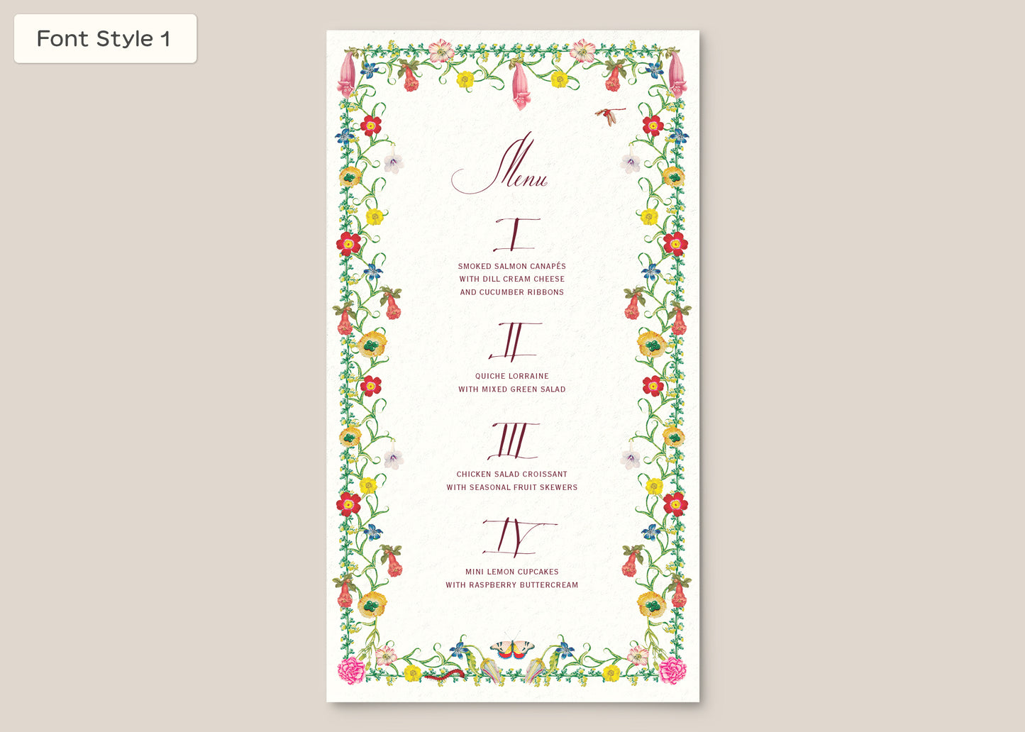 Menu Style II Form