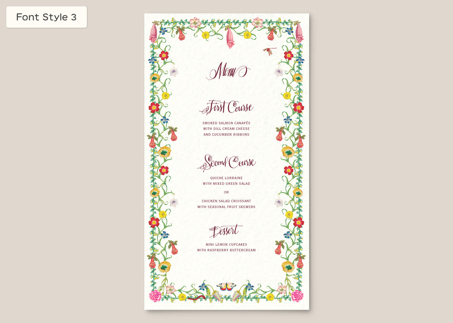 Menu Style I Form