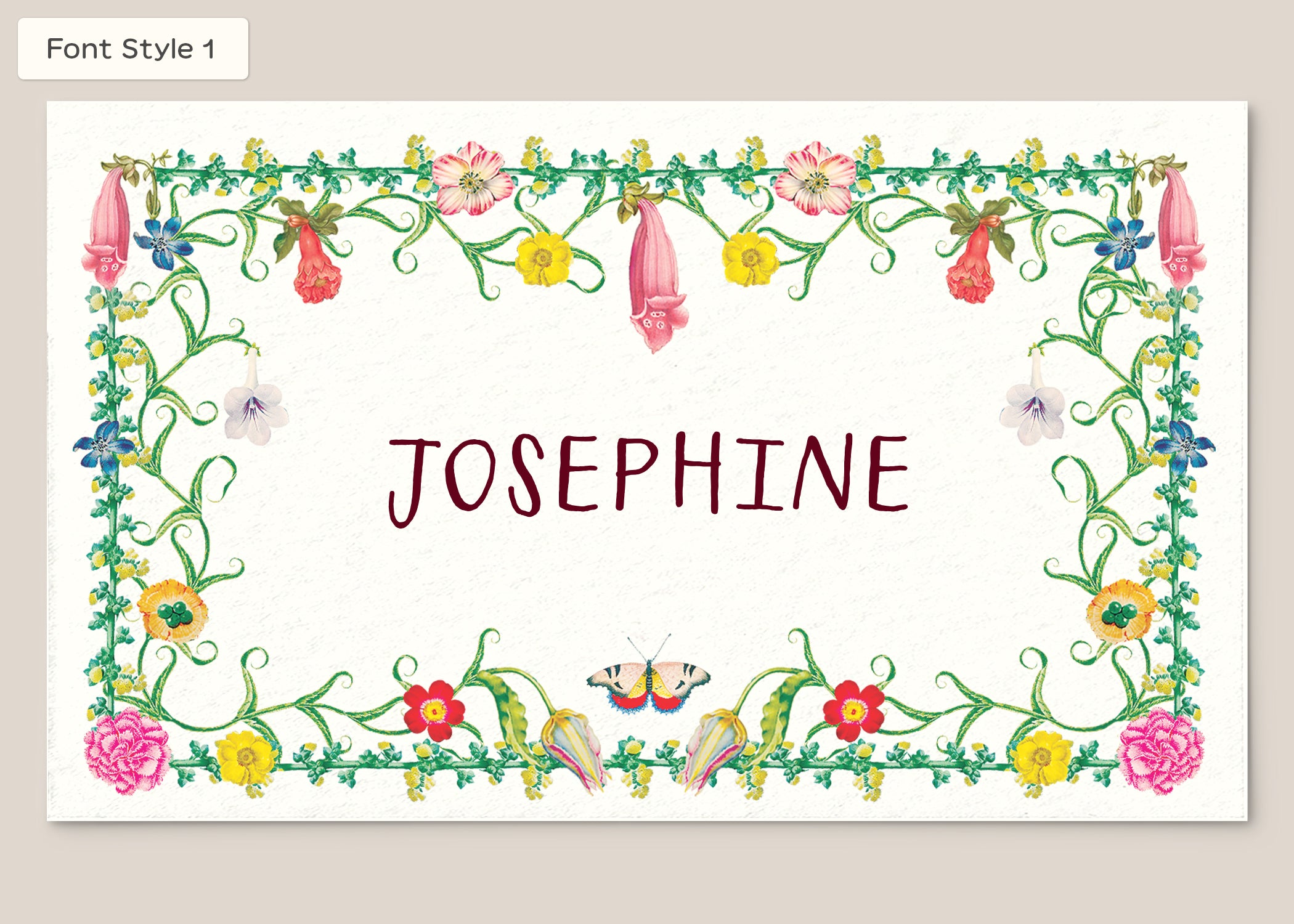 Place Card Form