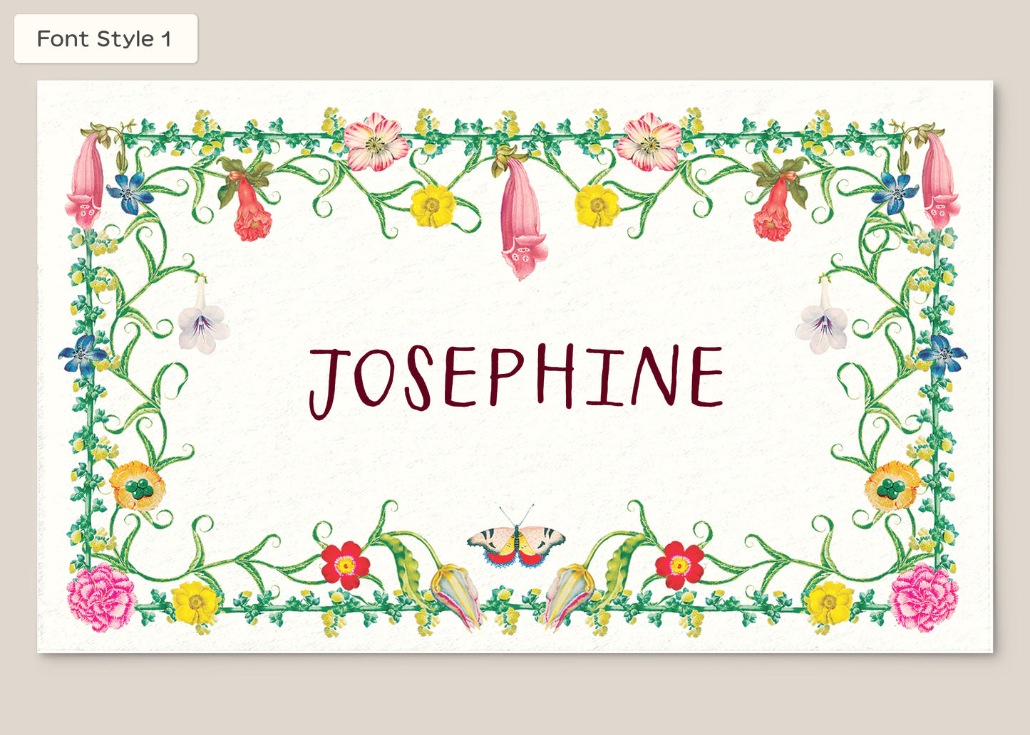 Place Card Form
