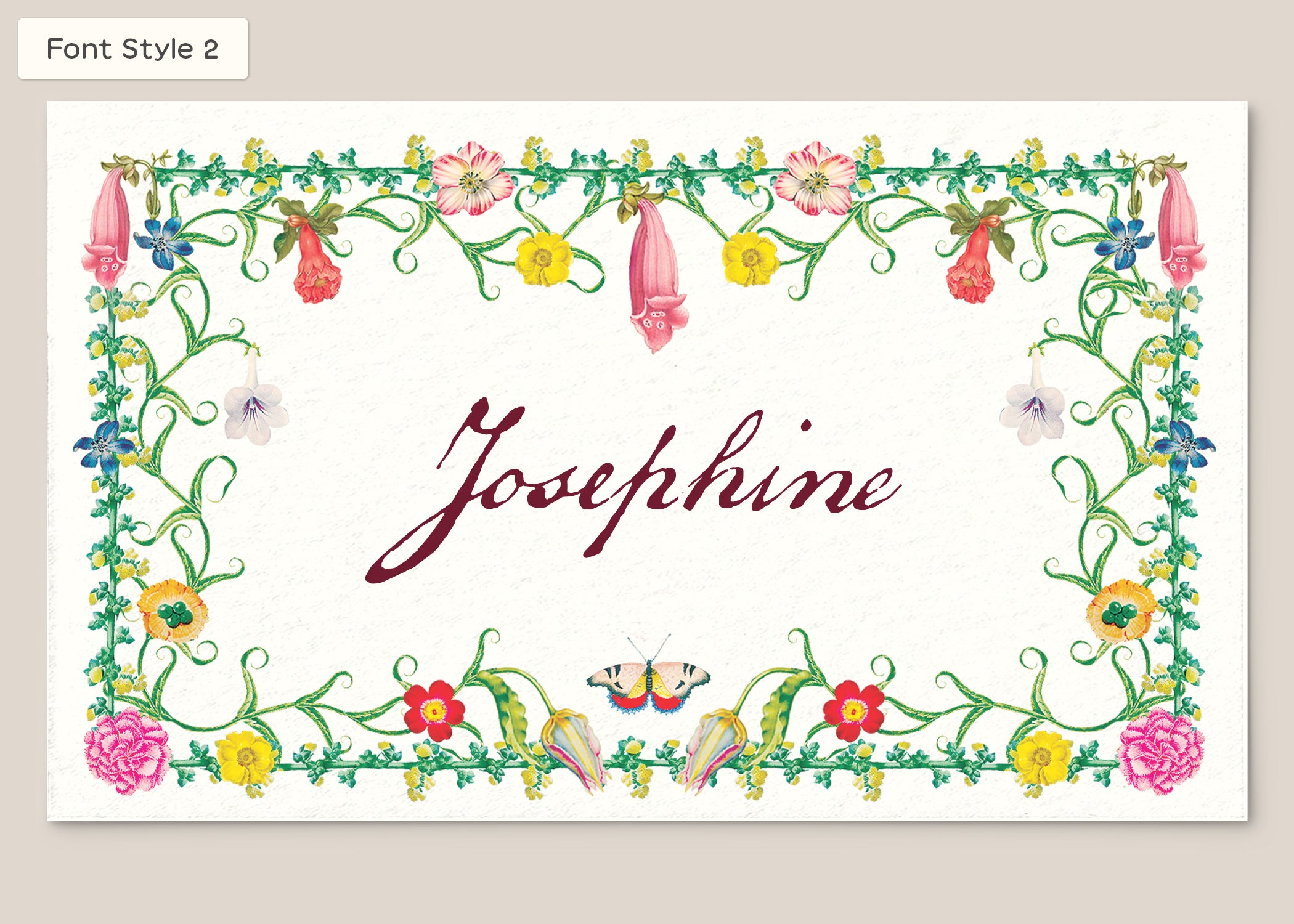 Place Card Form