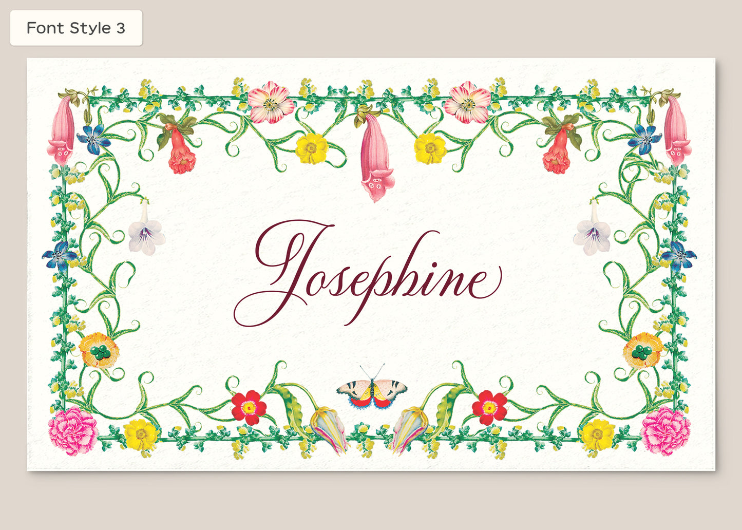 Place Card Form