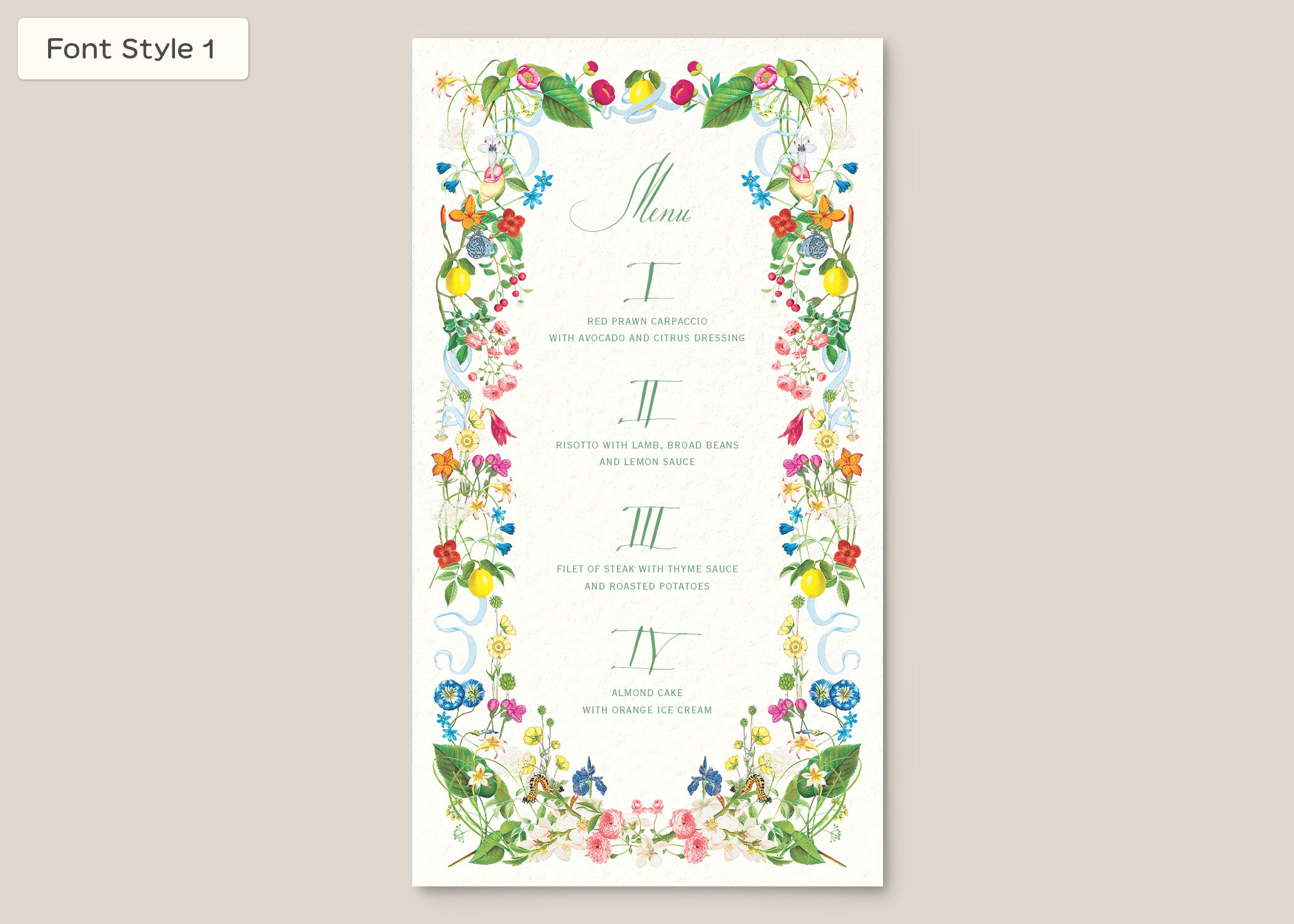 Menu Style II Form