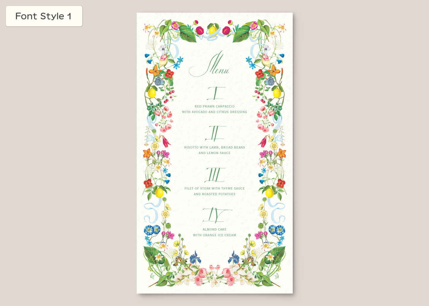 Menu Style II Form