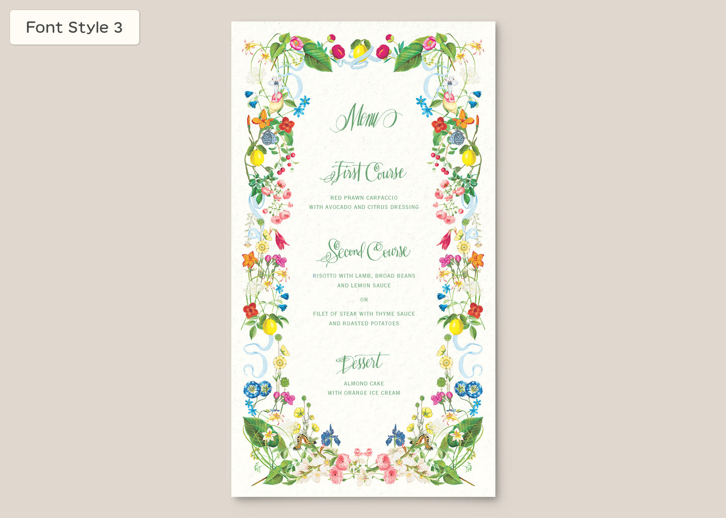 Menu Style I Form