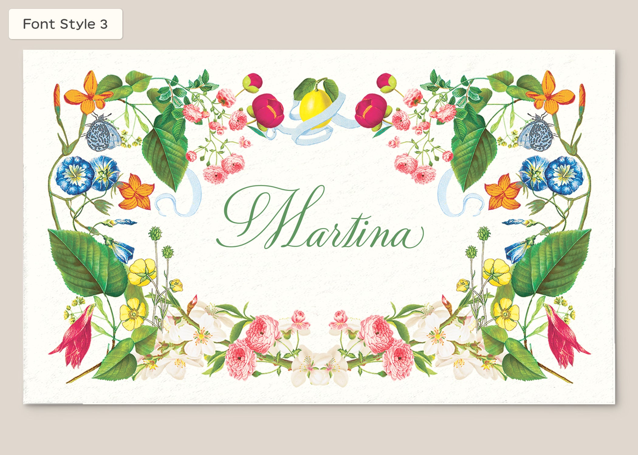 Place Card Form