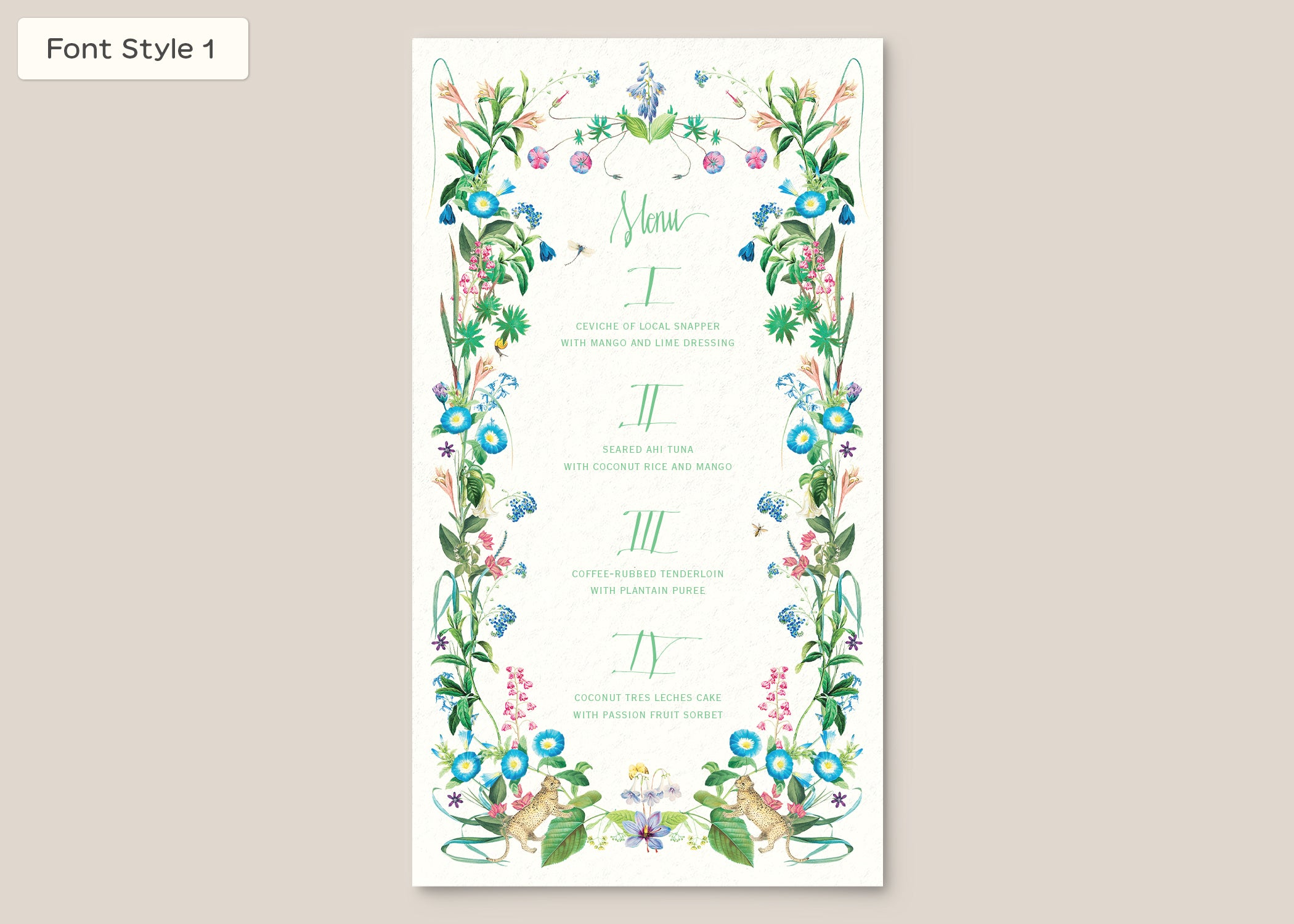 Menu Style II Form