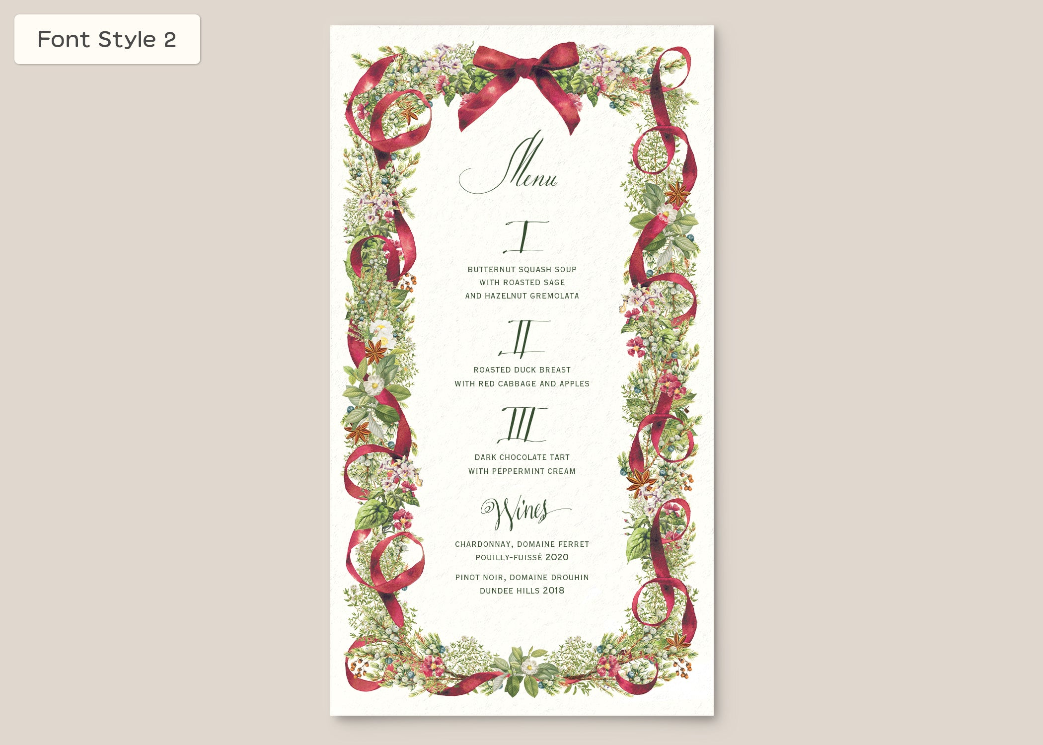 Menu Style III Form