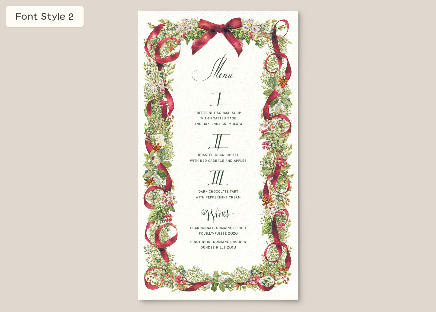 Menu Style III Form