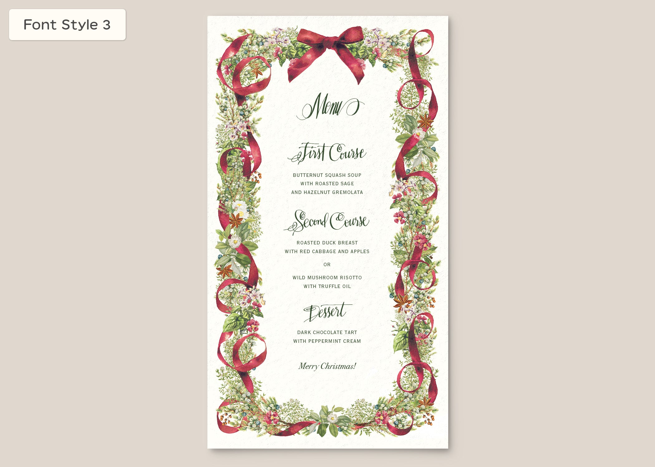 Menu Style I Form
