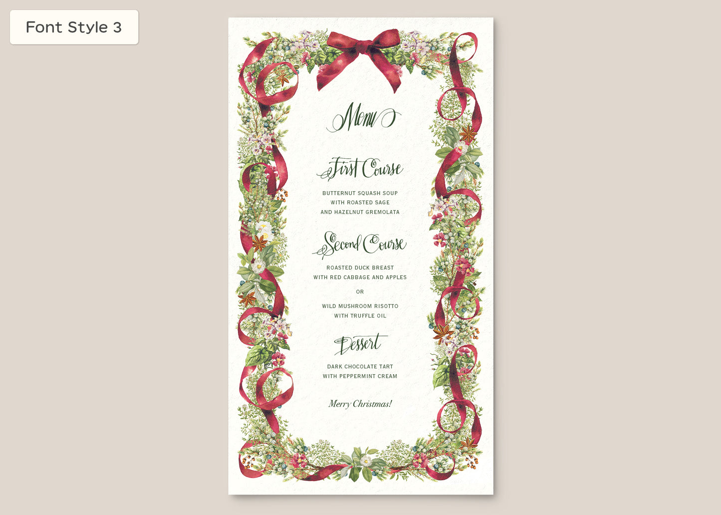 Menu Style I Form