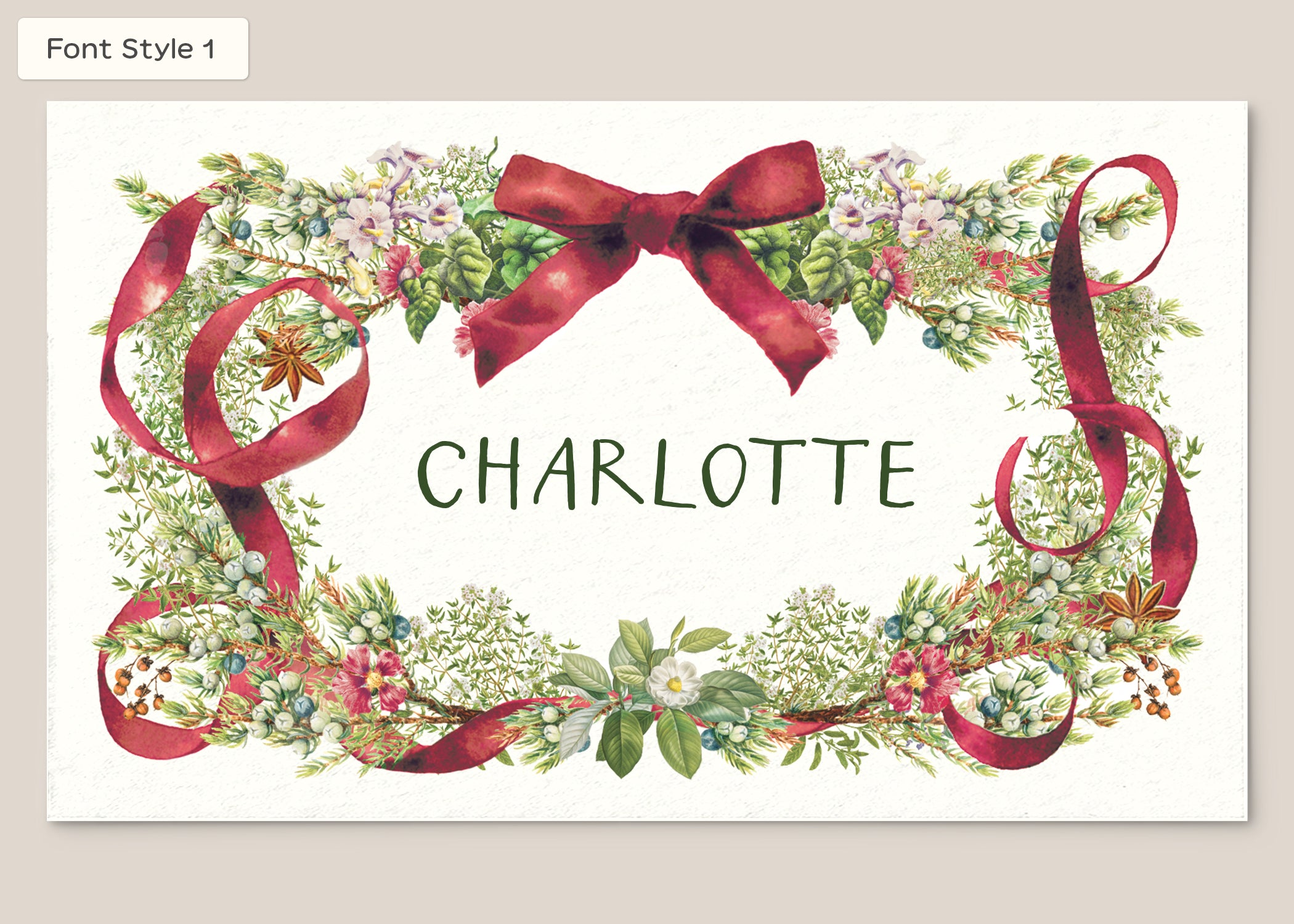 Place Card Form