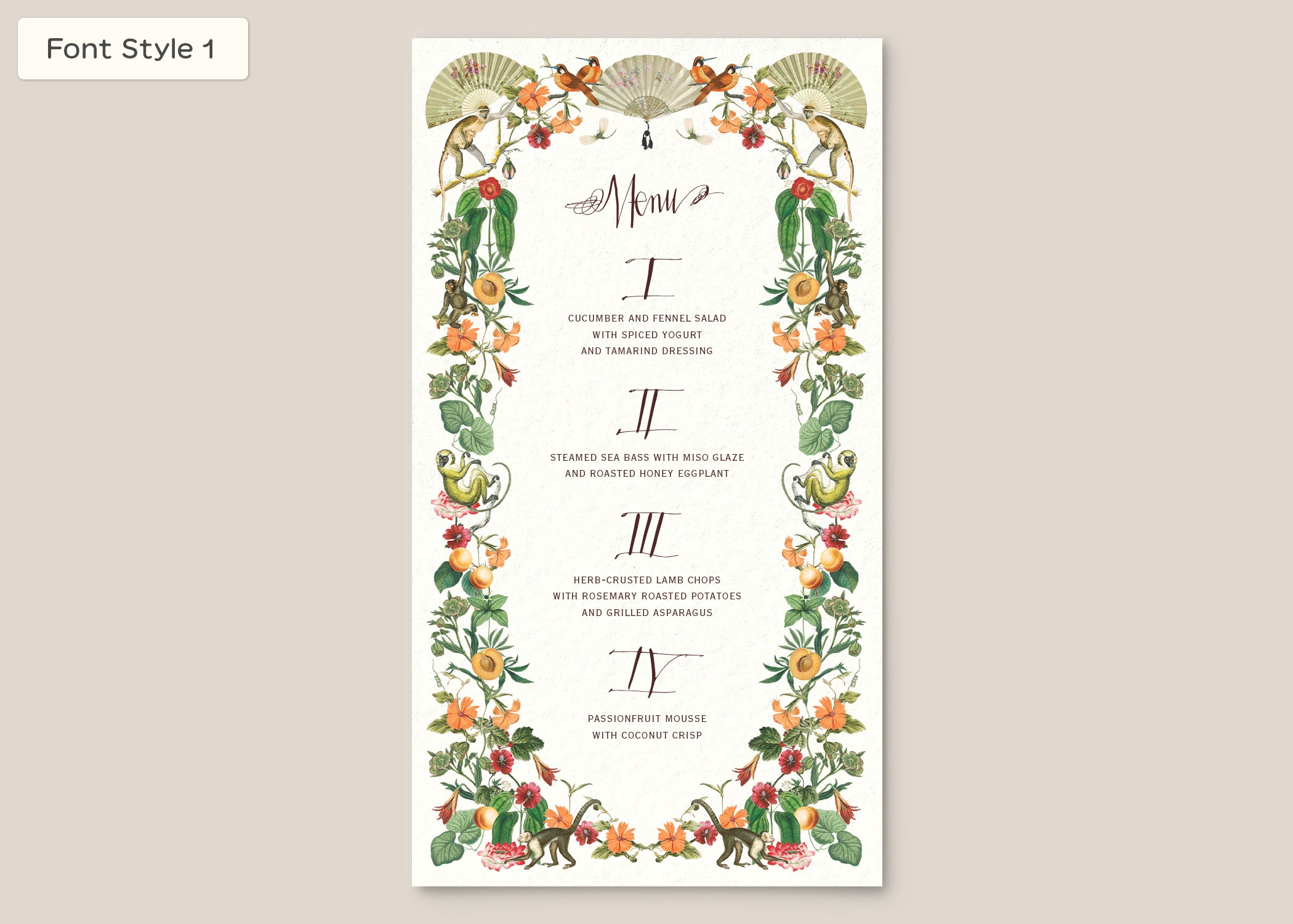 Menu Style II Form