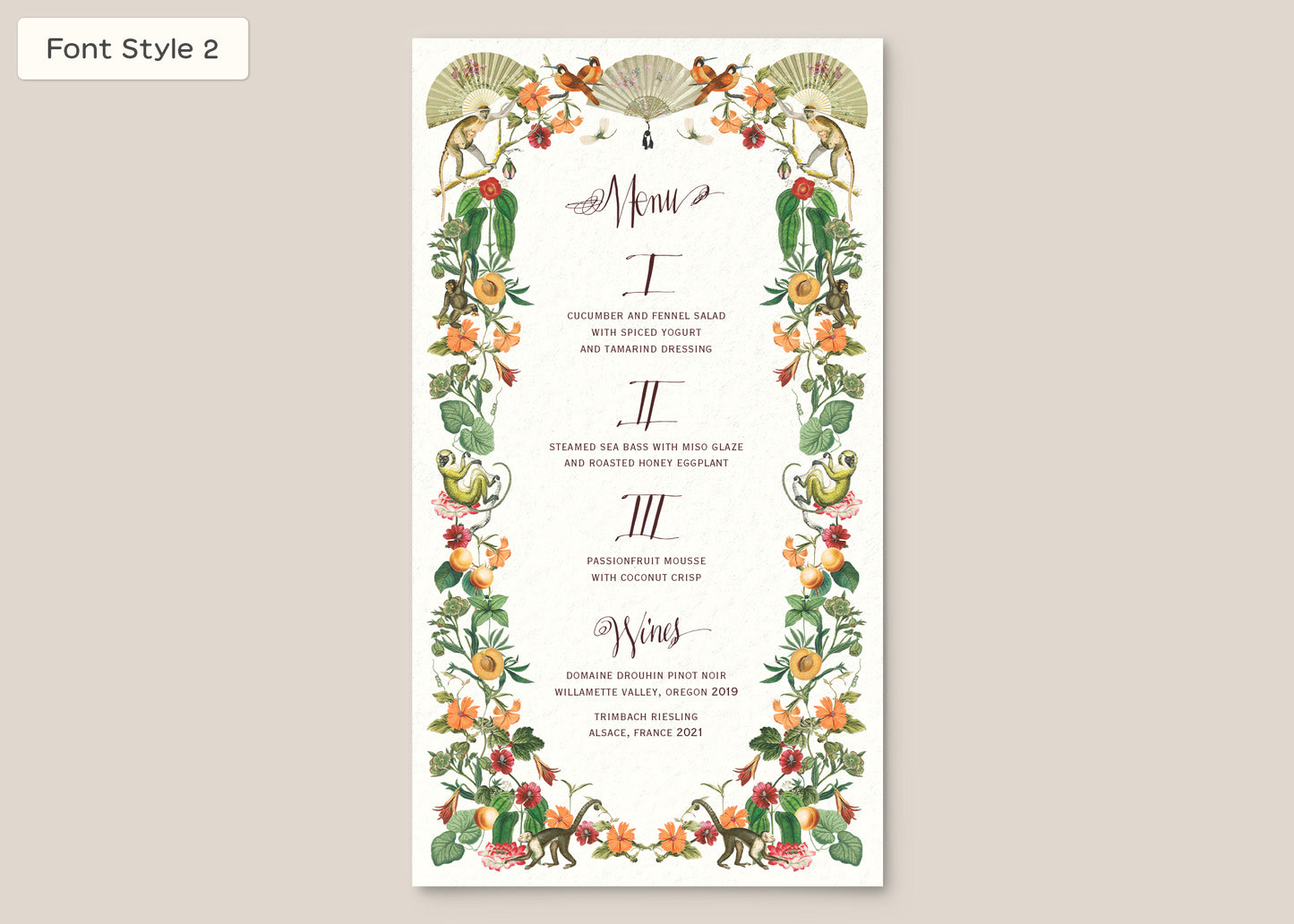 Menu Style III Form