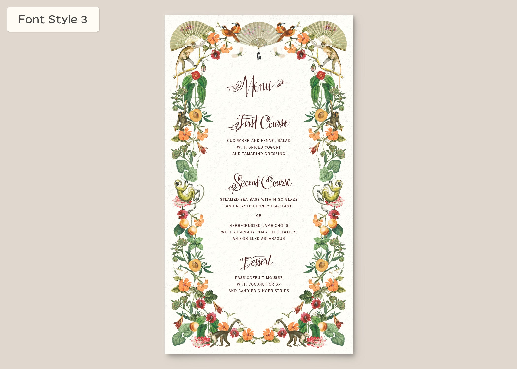 Menu Style I Form