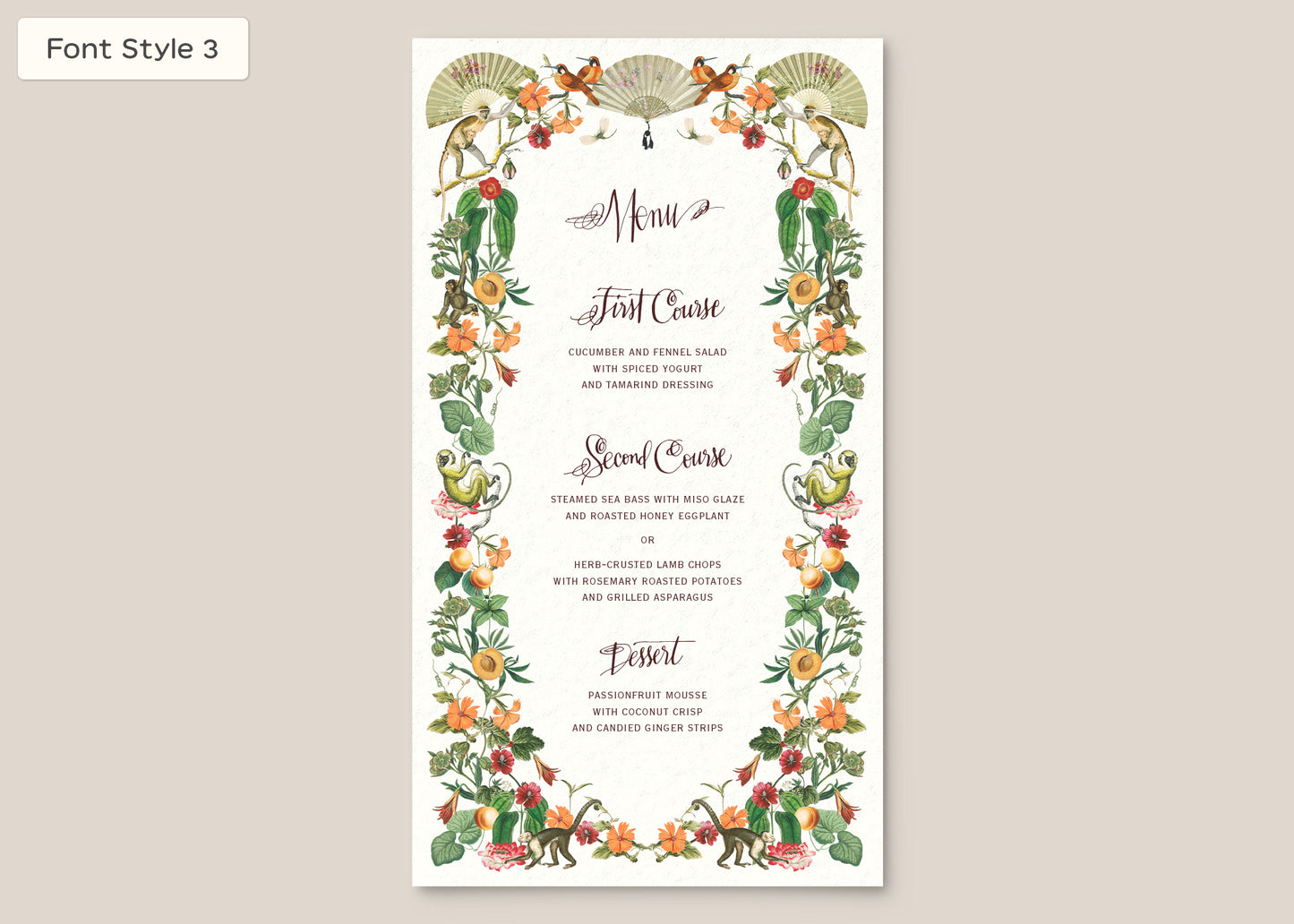 Menu Style I Form