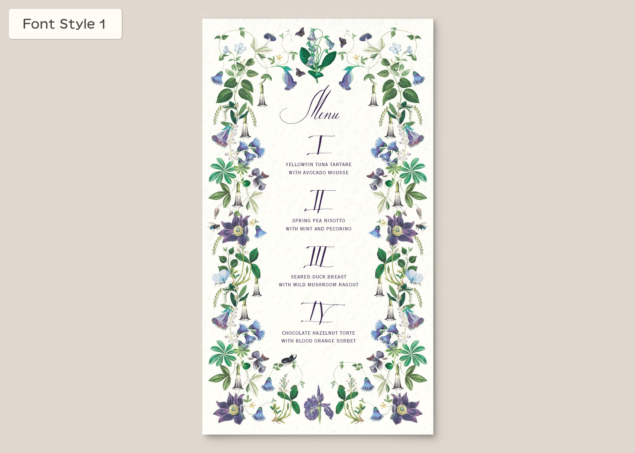 Menu Style II Form