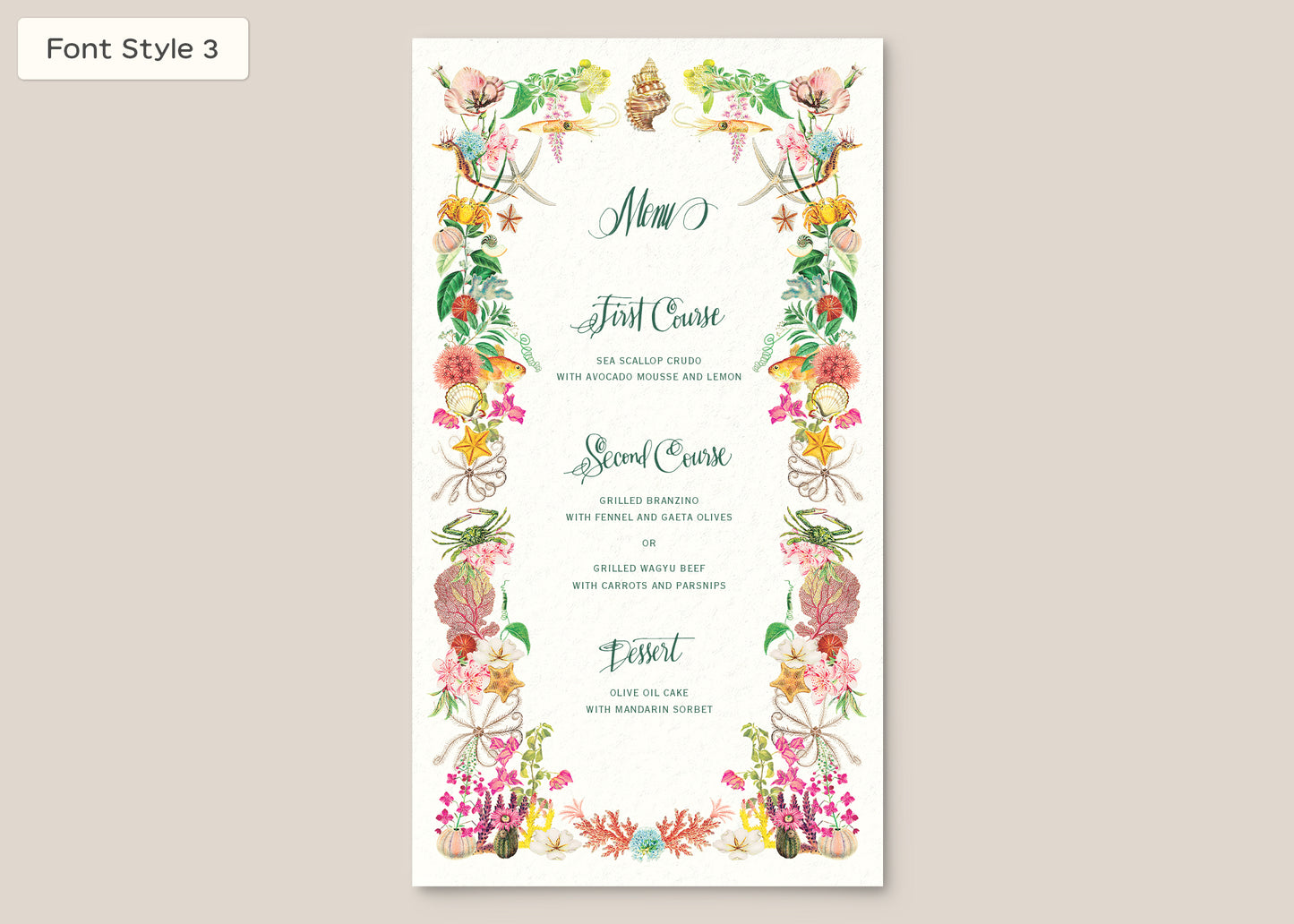 Menu Style I Form