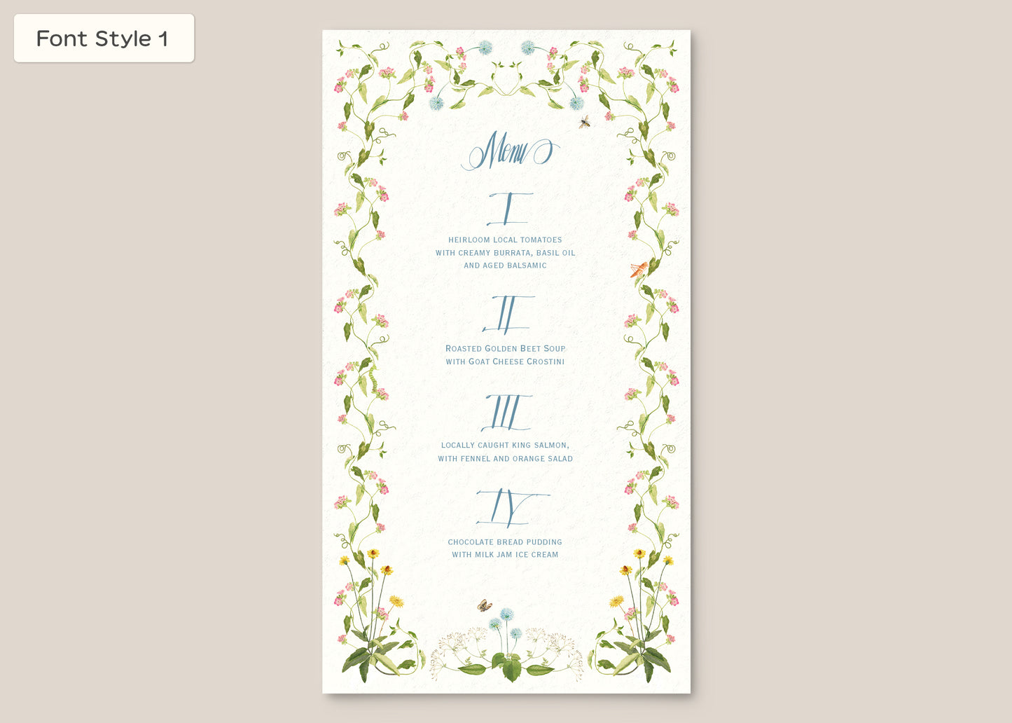 Menu Style II Form