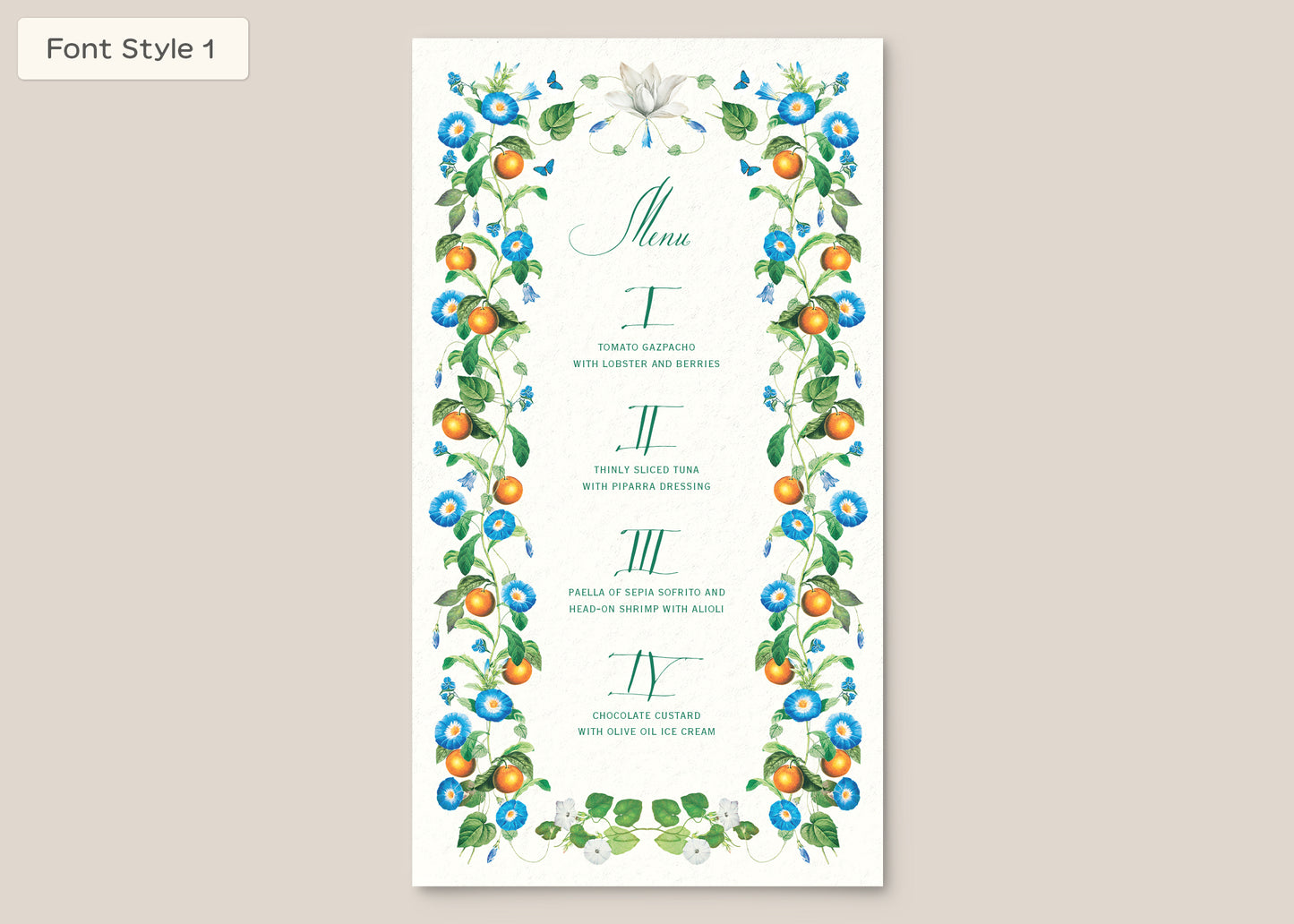 Menu Style II Form