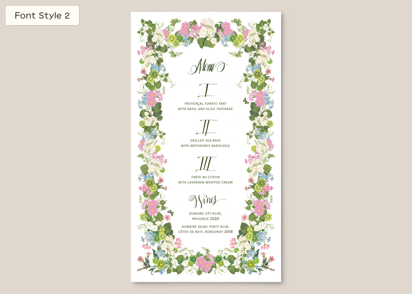 Menu Style III Form