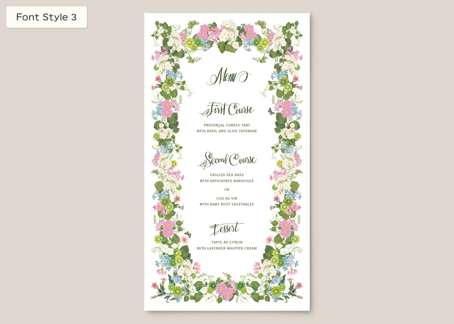 Menu Style I Form