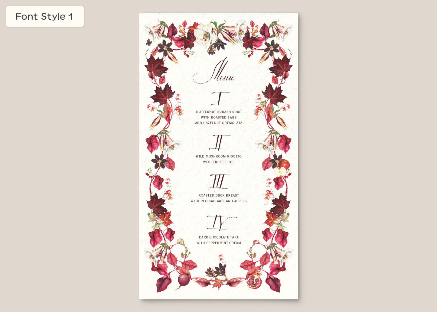 Menu Style II Form