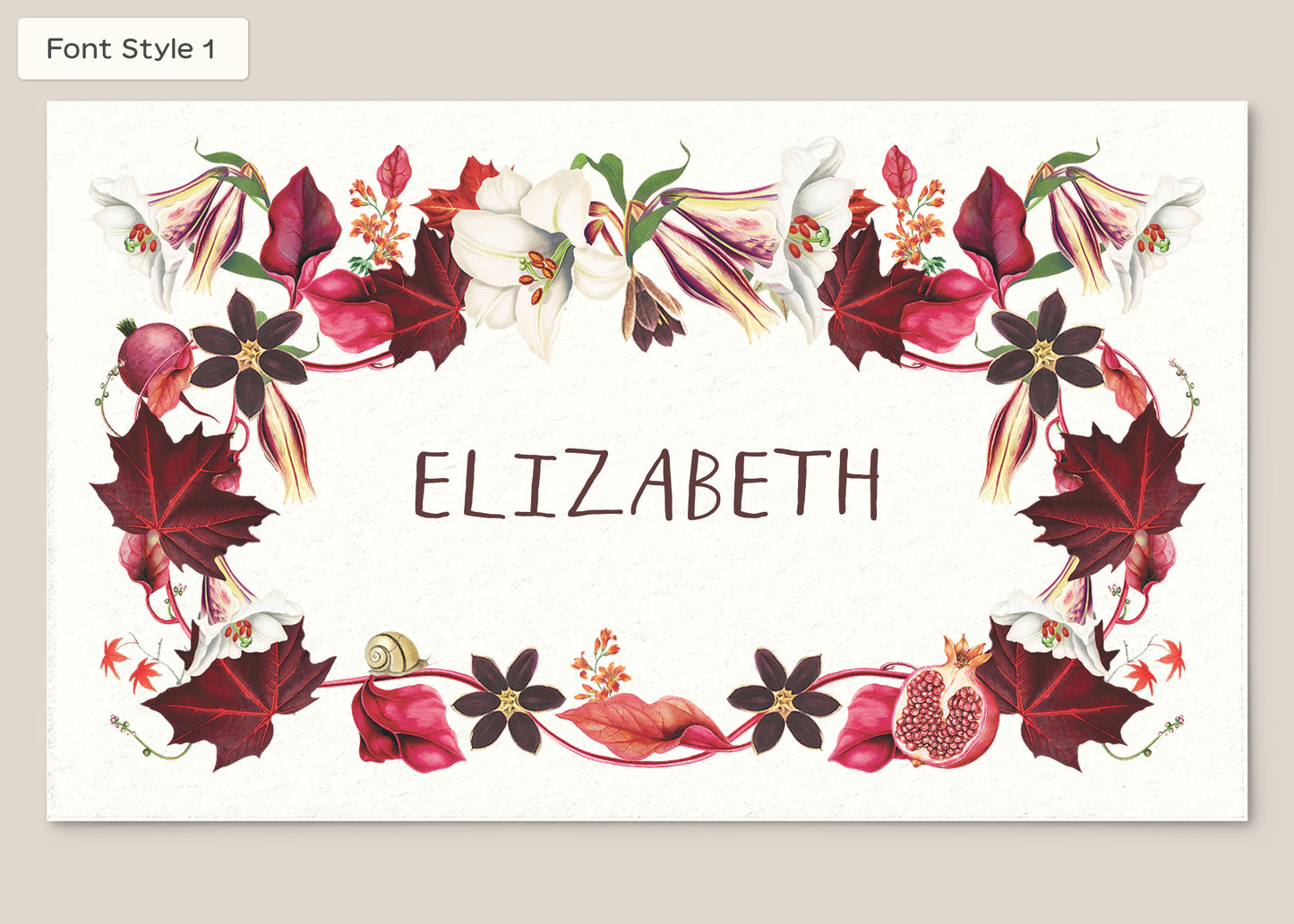 Place Card Form