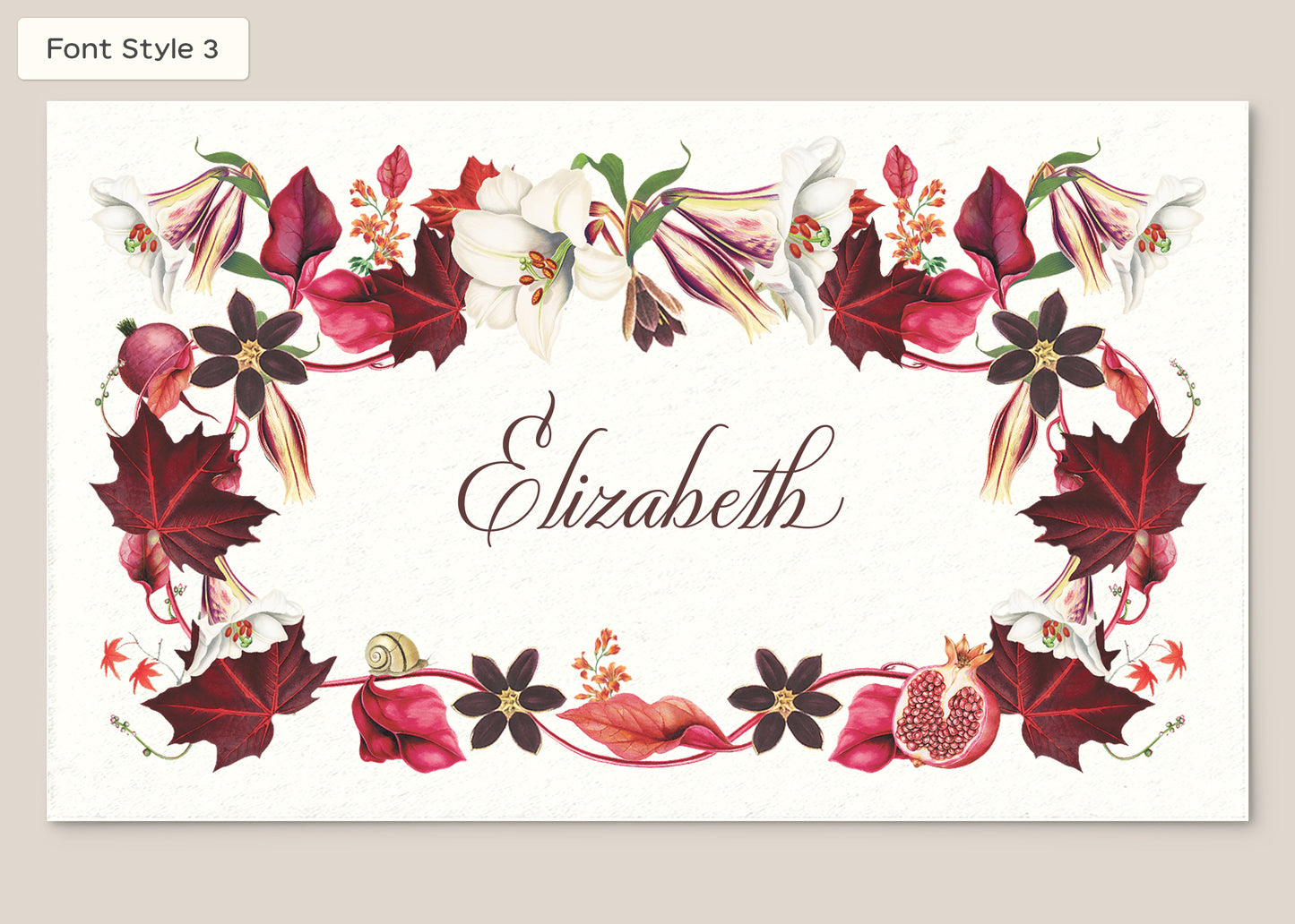 Place Card Form