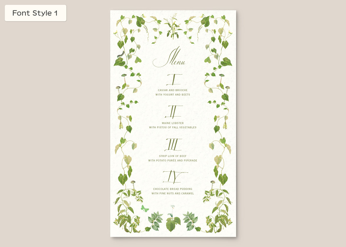 Menu Style II Form