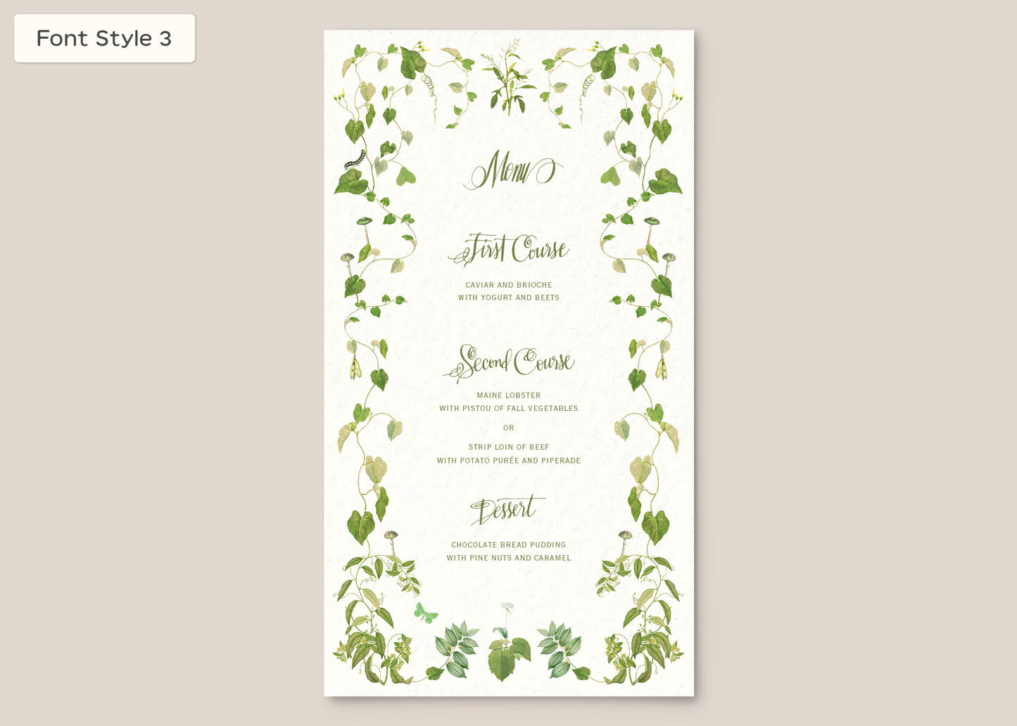 Menu Style I Form