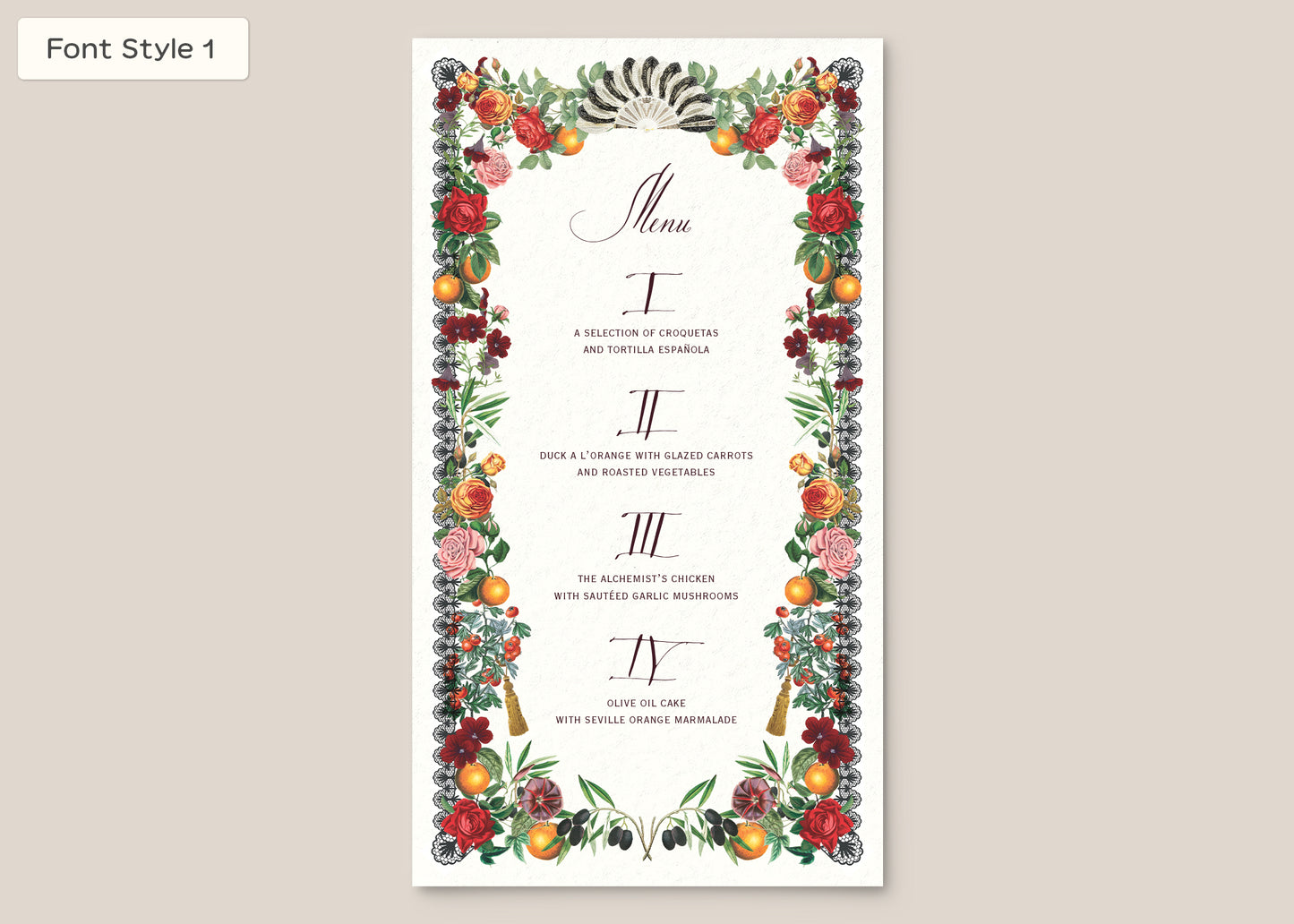 Menu Style II Form