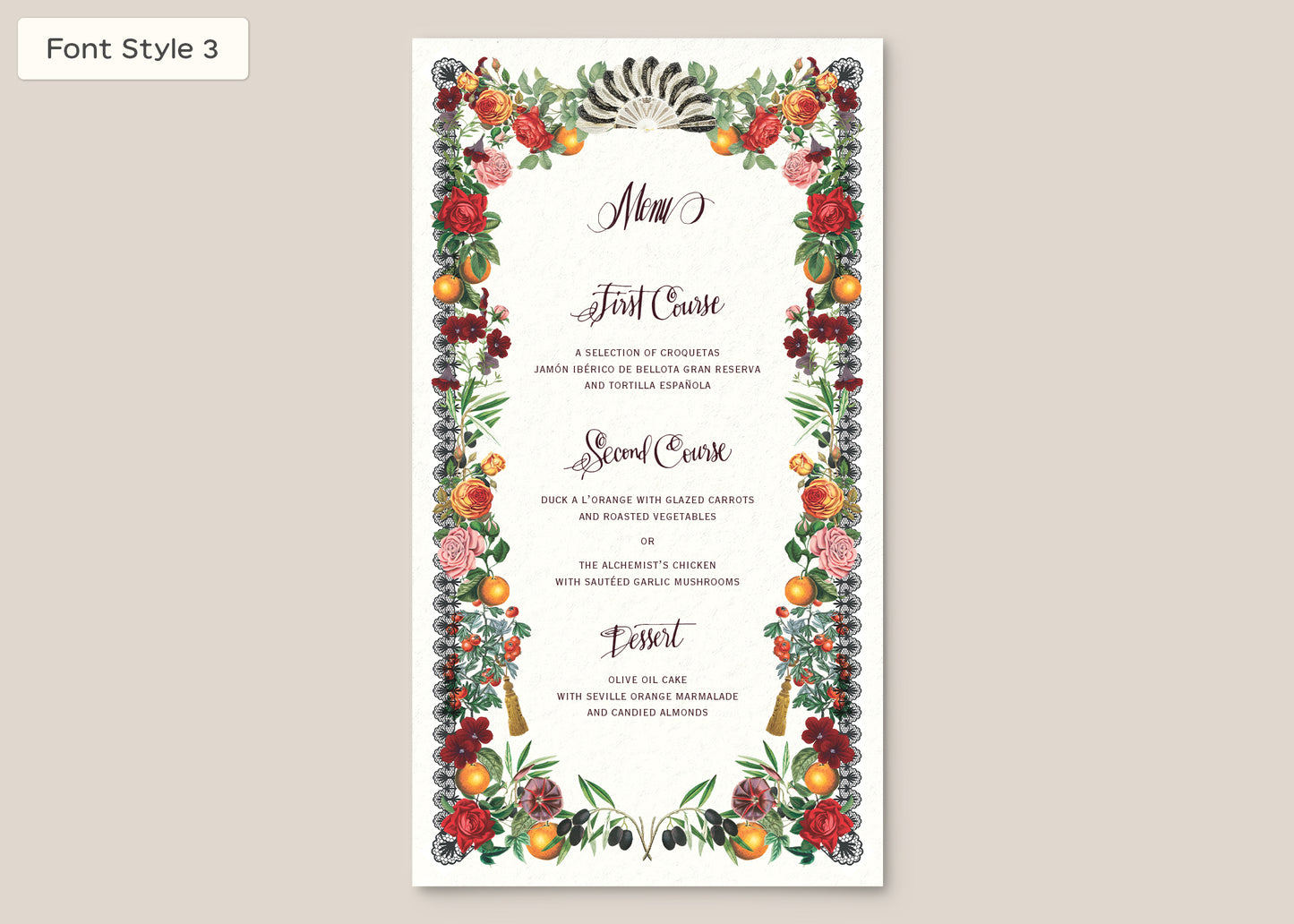 Menu Style I Form