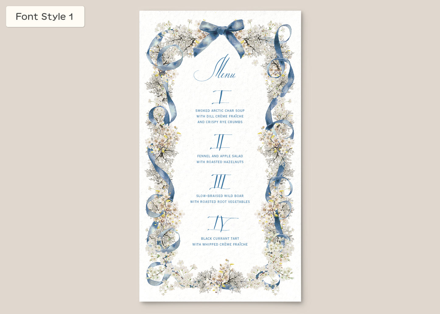 Menu Style II Form