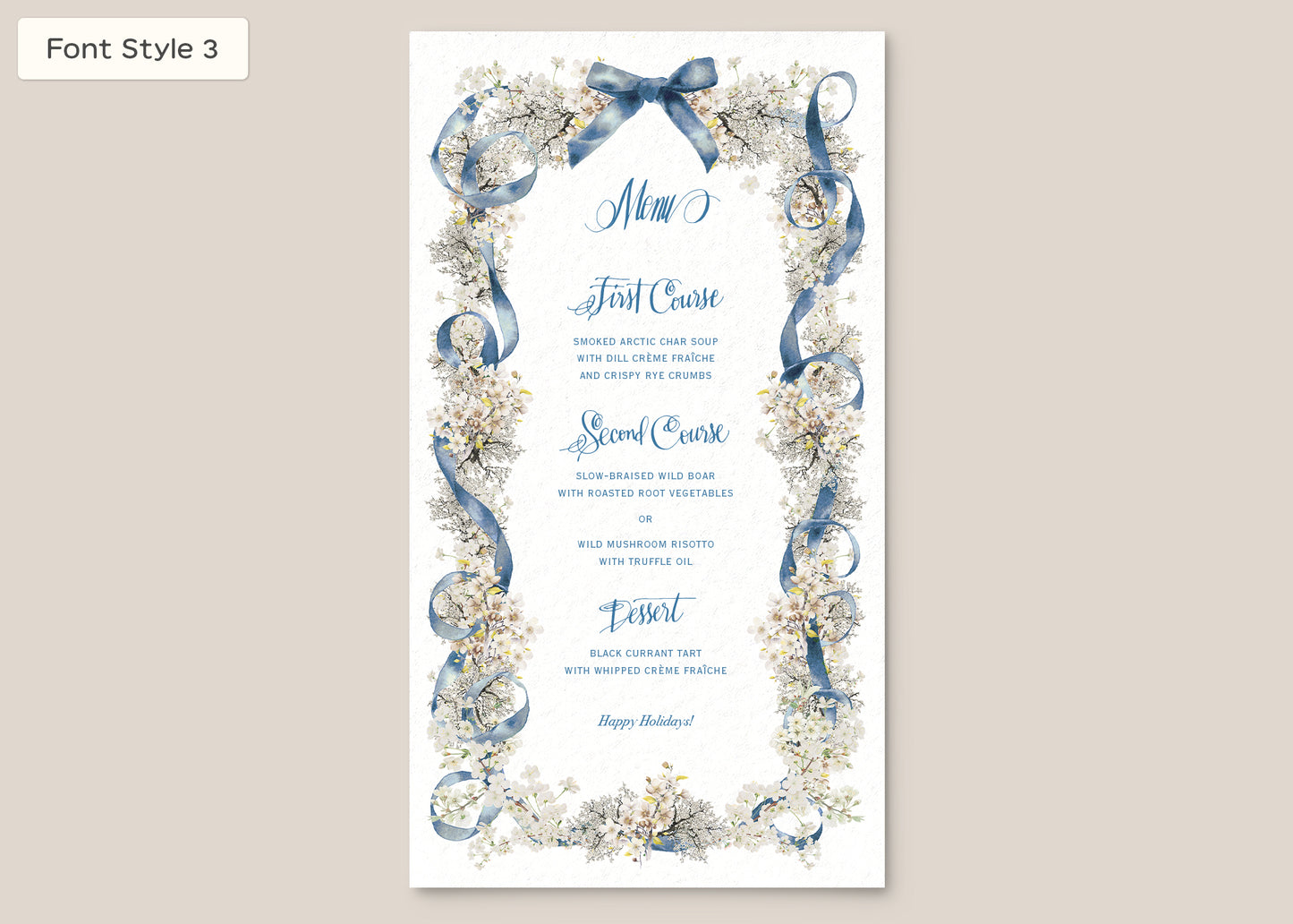 Menu Style I Form